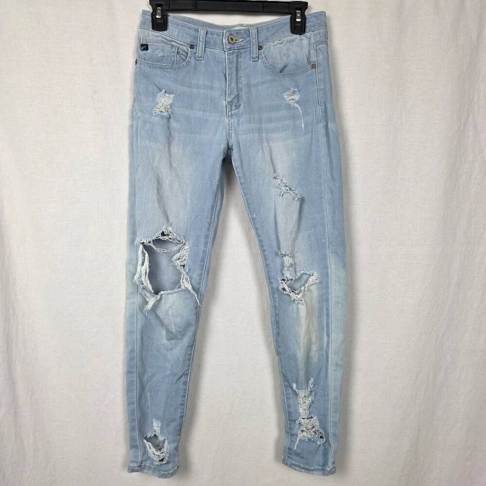 KanCan Light Wash Distressed Skinny Jeans Sz 5/26